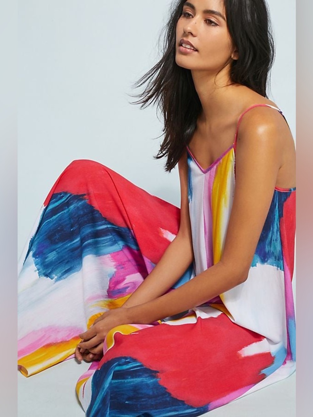Mara Hoffman Swim Carly Colorful Abstract Print Coverup jumpsuit SIZE:XS